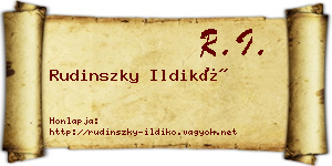 Rudinszky Ildikó névjegykártya