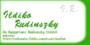 ildiko rudinszky business card